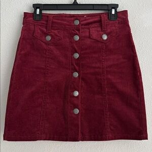 ROCKIN' C WOMEN'S CORDUROY burgundy SKIRT small